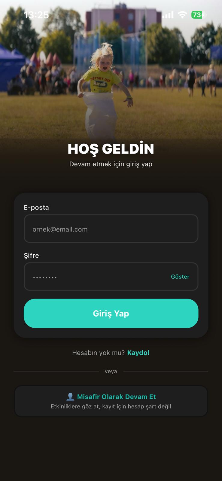 Eksik Kalma uygulama ekranı