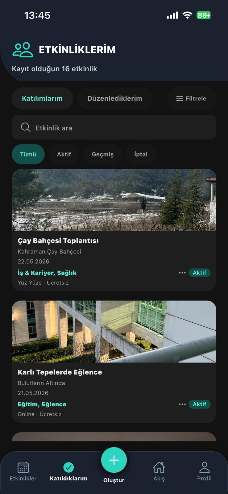Eksik Kalma uygulama ekranı